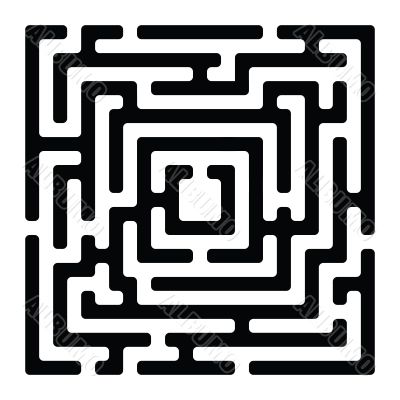 rectangle maze izolated on white