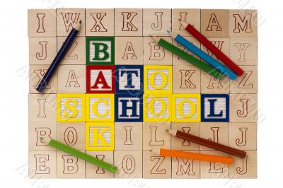 Wooden blocks Back to School Wooden blocks Back to School