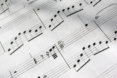 Page with notes. Fragment Page with notes. Fragment
