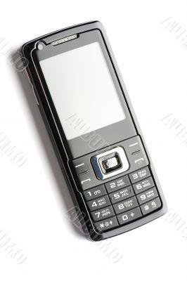 Black mobile phone macro