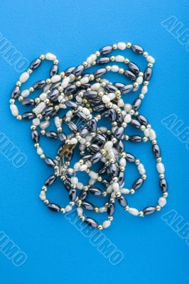 costume jewellery beads close up