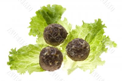 Fried cutlets with salad Fried cutlets with salad
