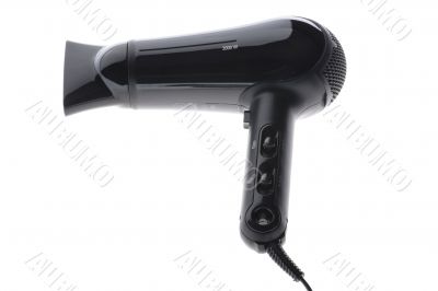Hair dryer on white close up