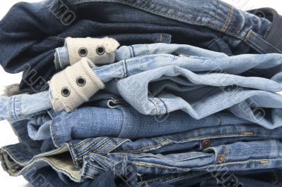 jeans on white closeup