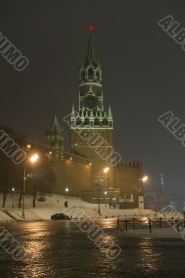 Kremlin Tower in night