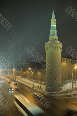 Kremlin Tower in the night