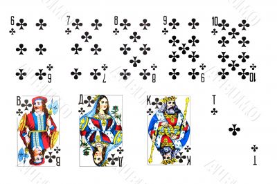 leisure card game isolated on white background