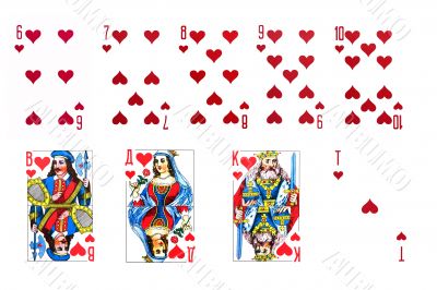 leisure card game on white background