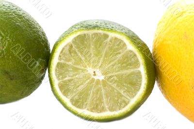 Lime and lemon macro Lime and lemon macro