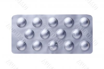 Medical Tablets isolated on white background macro Medical Tablets isolated on white background macro