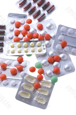 Medical Tablets on white background Medical Tablets on white background