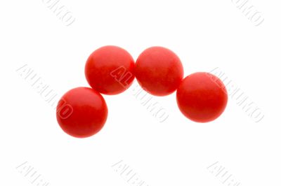 Medical Tablets on white background macro