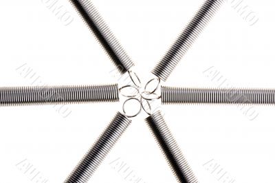 metal spring isolated on white background metal spring isolated on white background