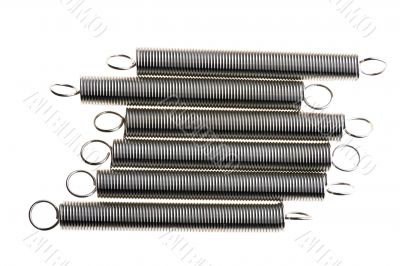 metal spring on white metal spring on white