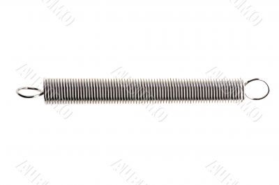 metal spring on white background