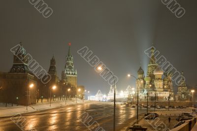 Moscow Kremlin in winter night Moscow Kremlin in winter night