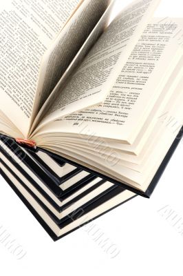 open book on white open book on white