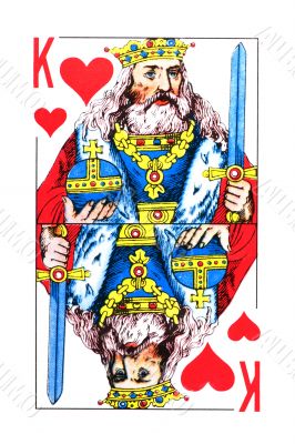 Russian playing card isolated on white Russian playing card isolated on white
