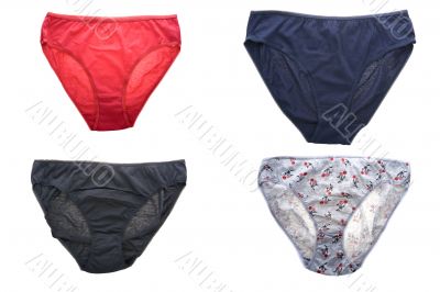 Set of panties on white Set of panties on white