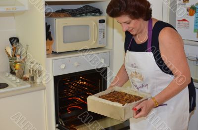 Into the oven