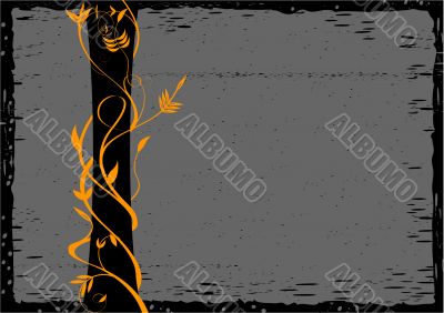 Grunge floral background Grunge floral background