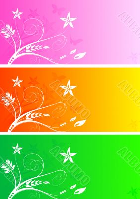 Set of colourful banners