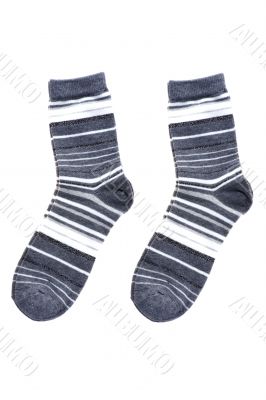 Wool socks on white