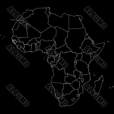 Outline Africa map