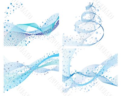 set of water background set of water background