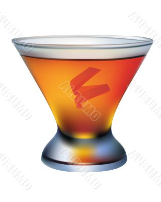 a cocktail glass of orange