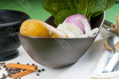 fresh vegetables and spice