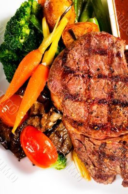 grilled ribeye steak