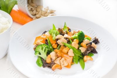 chicken and vegetables