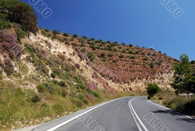 Empty Motor-road on Crete Island