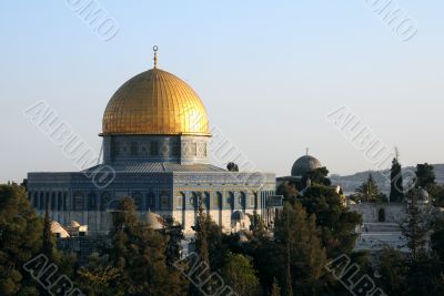 Dome of Rock Mosque at Sunset