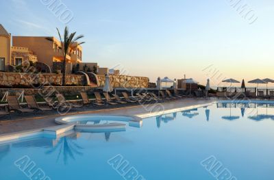 Hotel Recreation Area on Crete Island