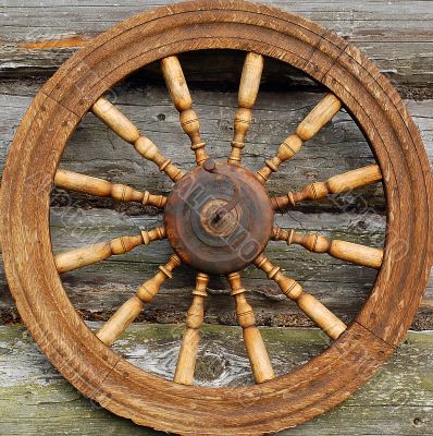 Closeup Hand Spinning Wheel