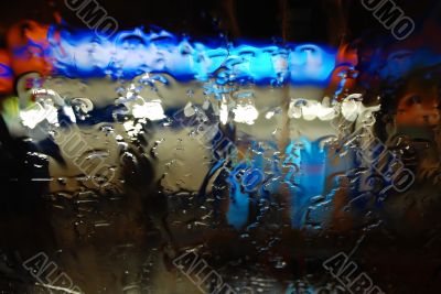 Raindrops on the Windshield at Night Raindrops on the Windshield at Night