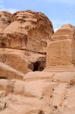 Rocks of Petra in Jordan