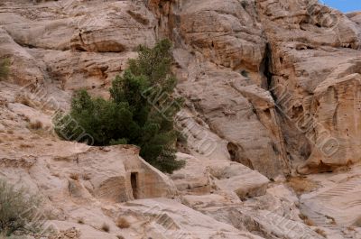 Rocks at Petra in Jordan