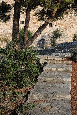 Rocky Road to Ancient Fortress Wall