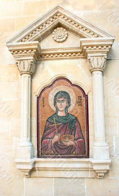 Agia Paraskevi icon on old Cyprus church