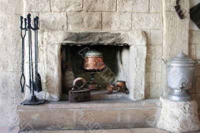 Fire-place in old house