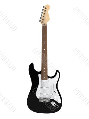 Black electric guitar