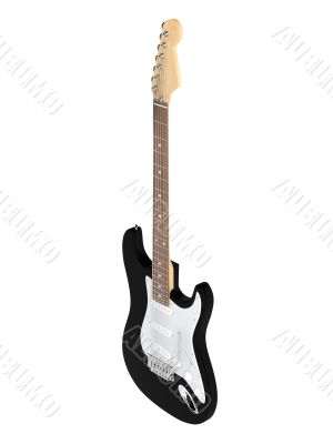 Black electric guitar Black electric guitar