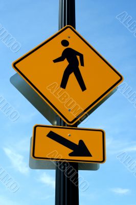 Pedestrian crosswalk sign