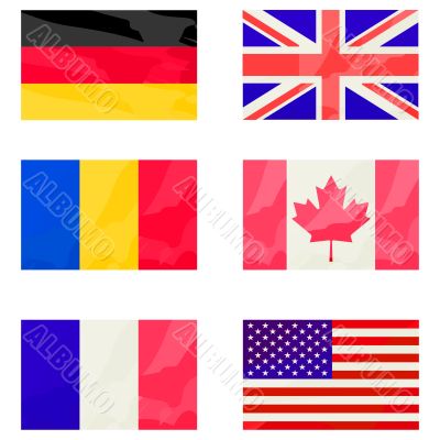 Stylized flags collection 