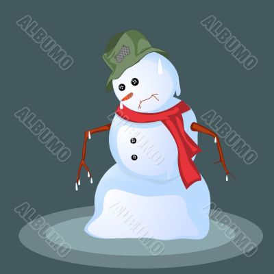 Melting snowman Melting snowman