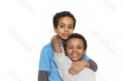 Two young brothers