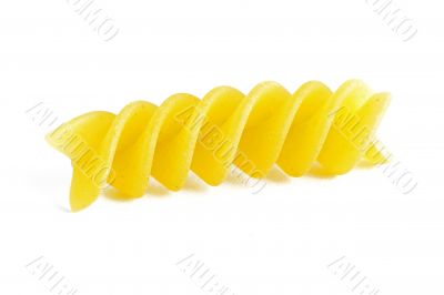 Colorful raw fusilli macaroni